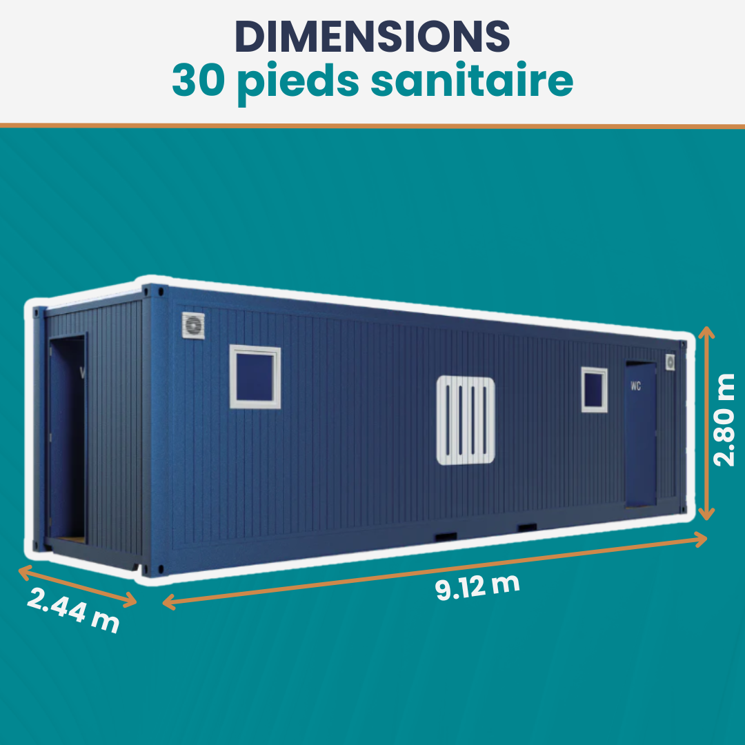 Module sanitaire 30 Pieds
