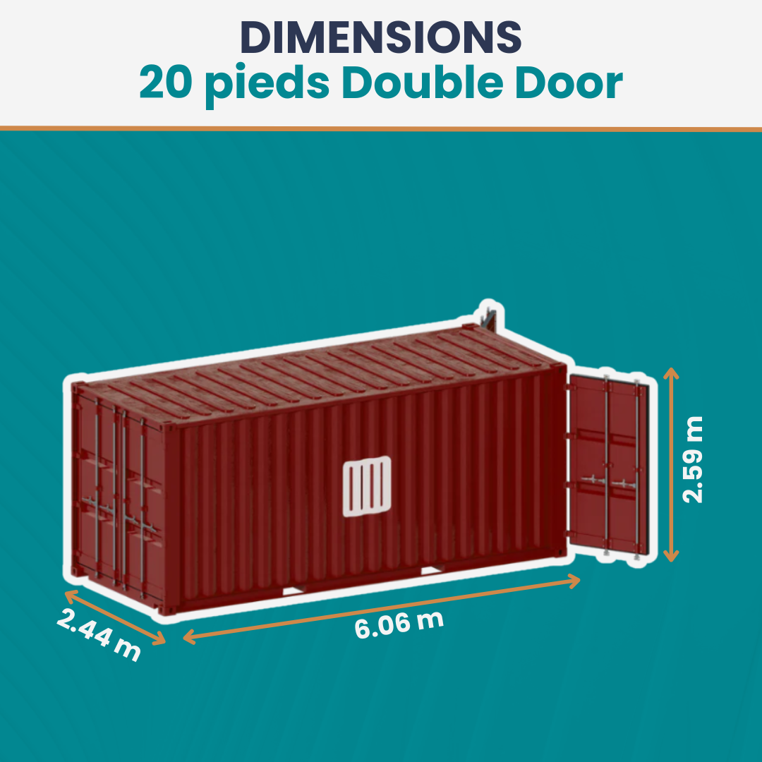 Conteneur 20 Pieds DRY Double Door