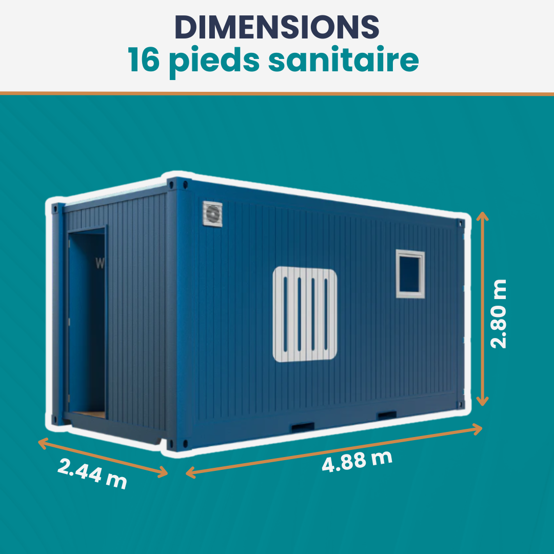Module sanitaire 16 Pieds