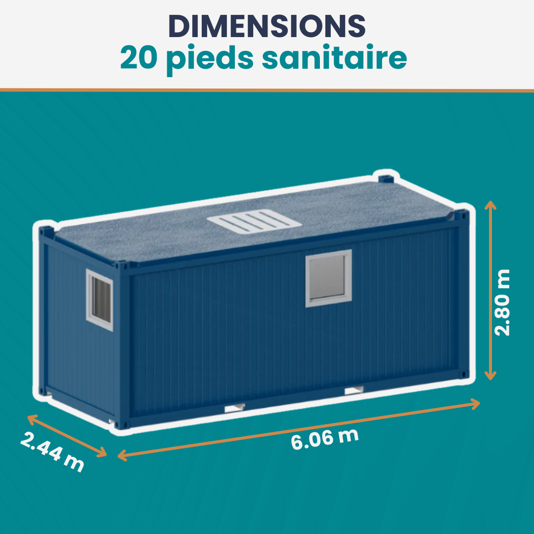 Module sanitaire 20 Pieds
