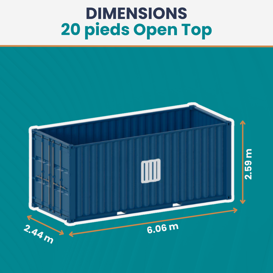 Conteneur 20 Pieds DRY Open Top