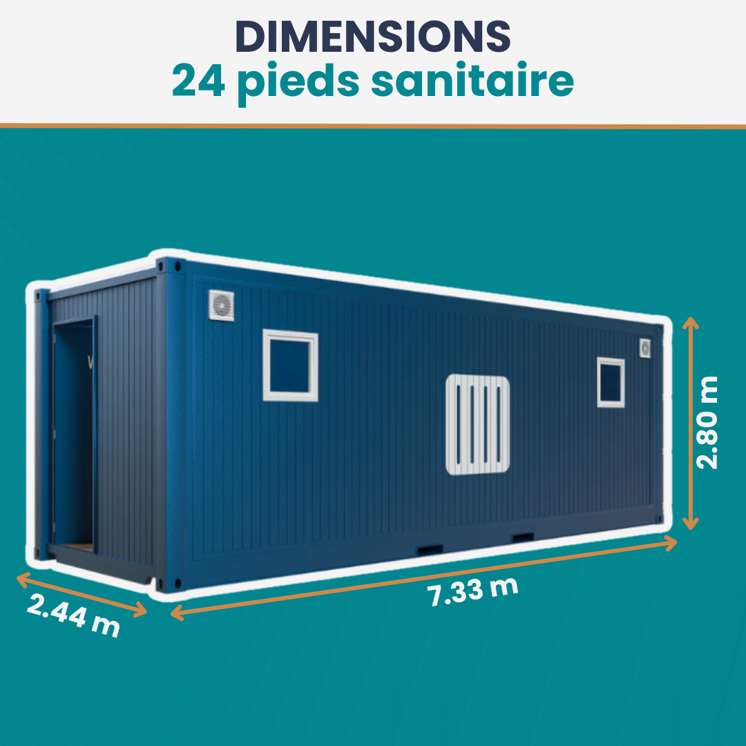 Module sanitaire 24 Pieds