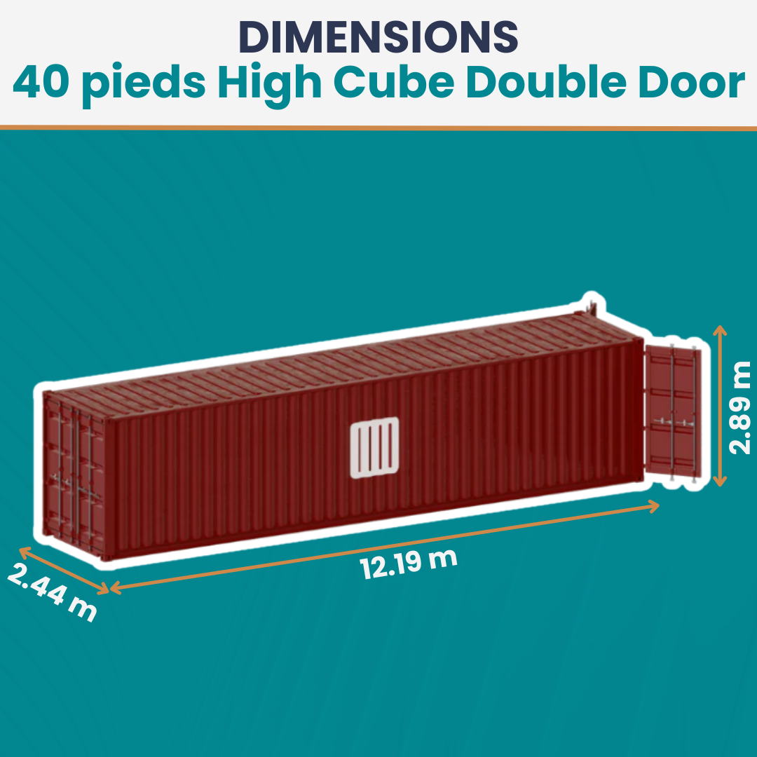 Conteneur 40 Pieds HC Double Door