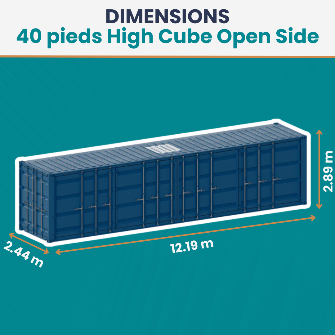Conteneur 40 Pieds HC Open Side