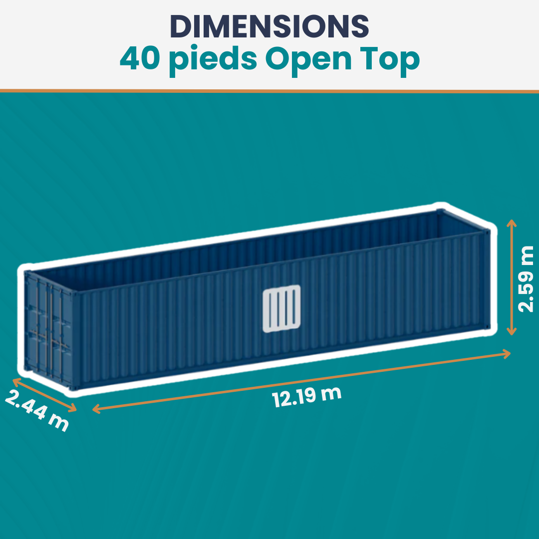 Conteneur 40 Pieds DRY Open Top