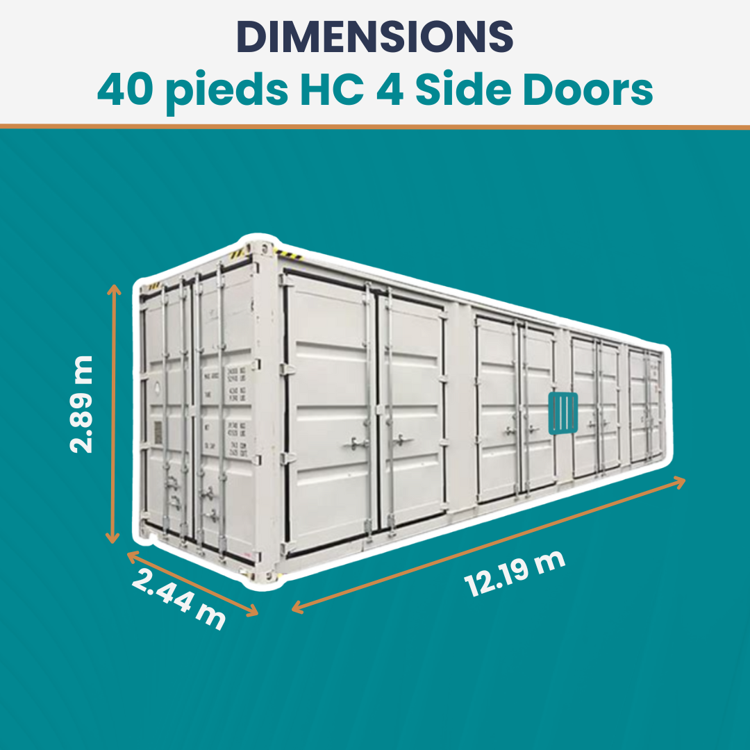 Conteneur 40 Pieds HC 4 Side Doors