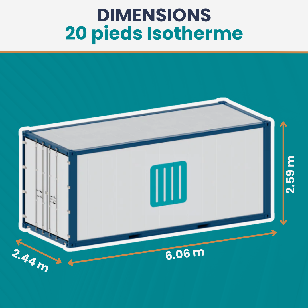 Conteneur 20 Pieds DRY Isotherme
