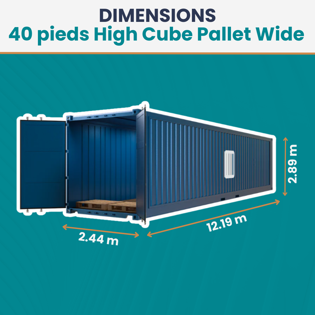 Conteneur Pallet Wide 40 Pieds HC