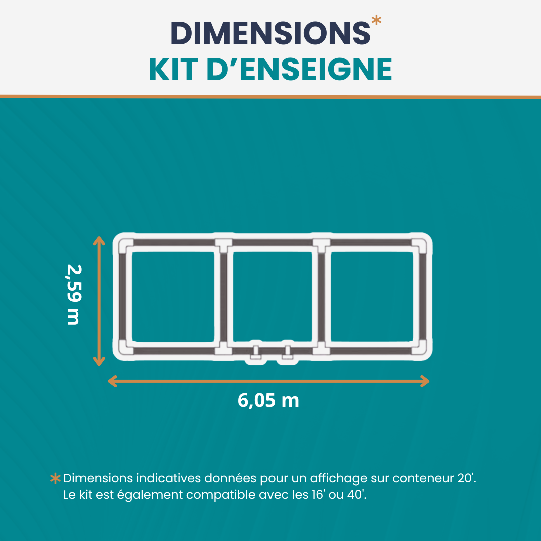 Kit de fixation pour enseigne