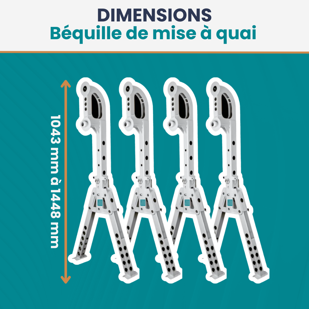 Lot de 4 béquilles pour conteneur