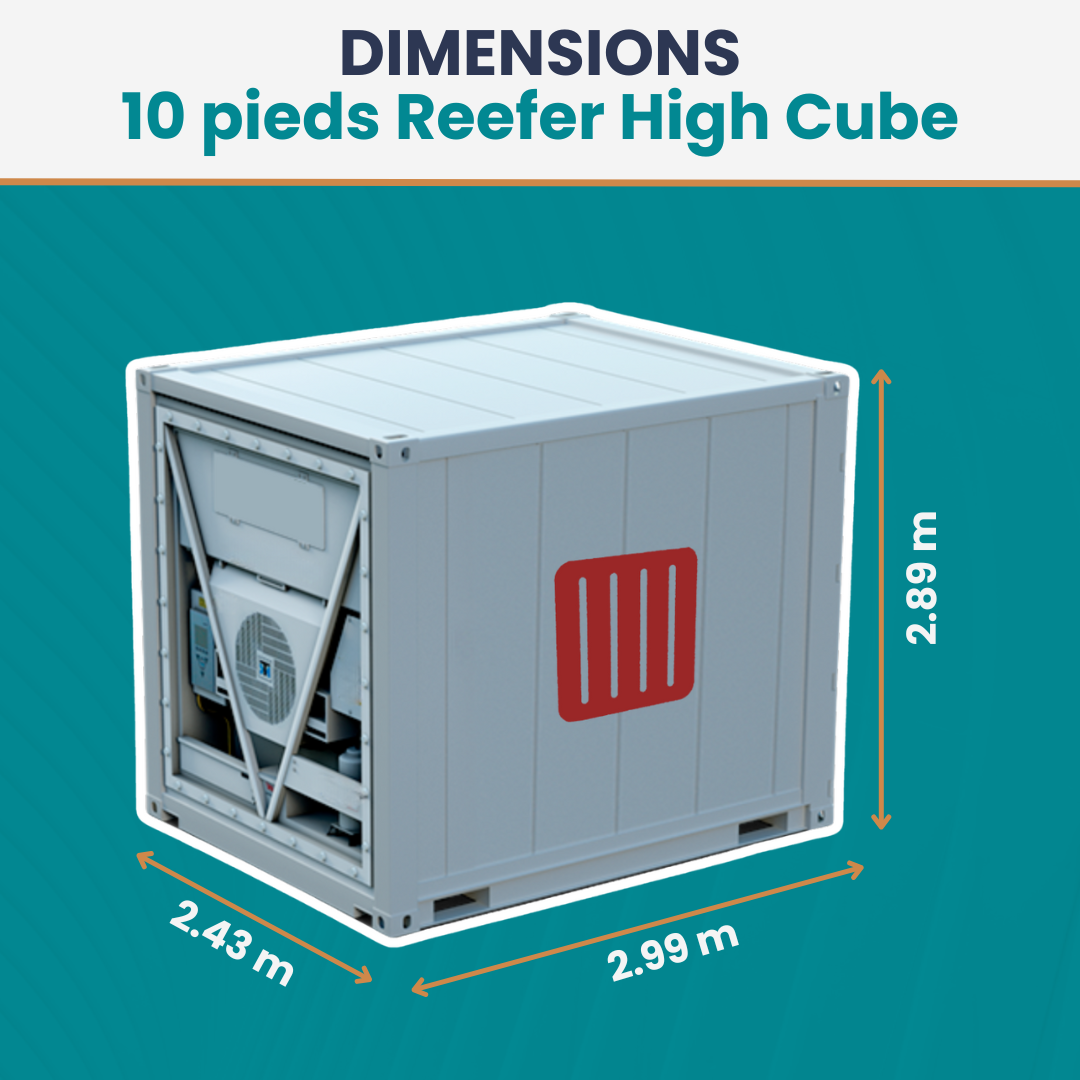 Conteneur 10 pieds High Cube Reefer - Occasion