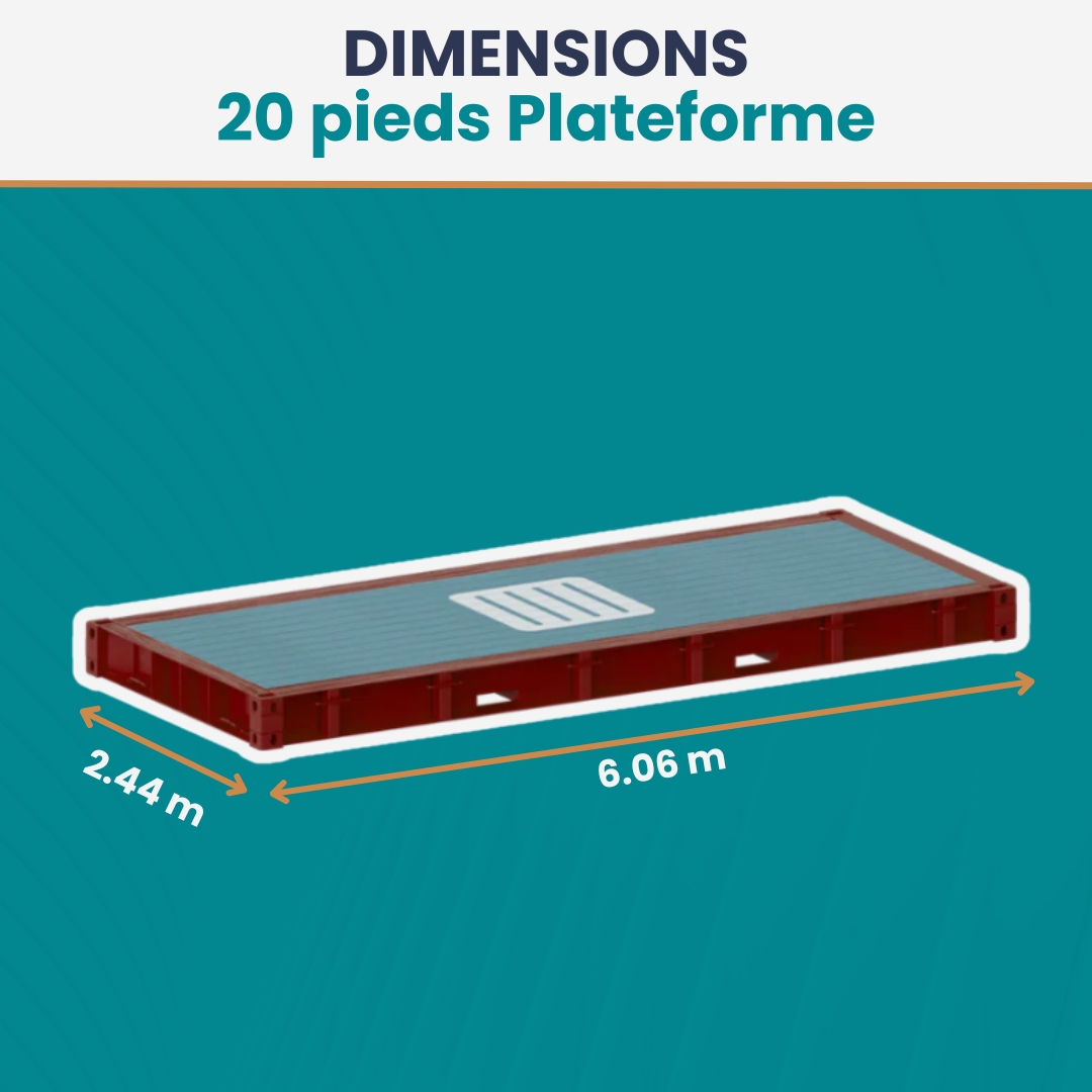 Conteneur 20 Pieds Plateforme