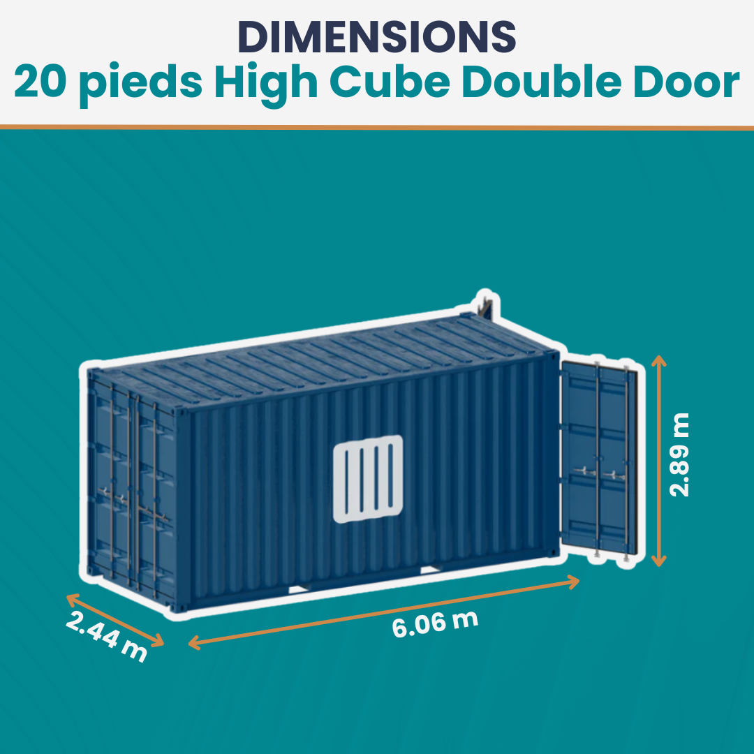 Conteneur 20 Pieds HC Double Door