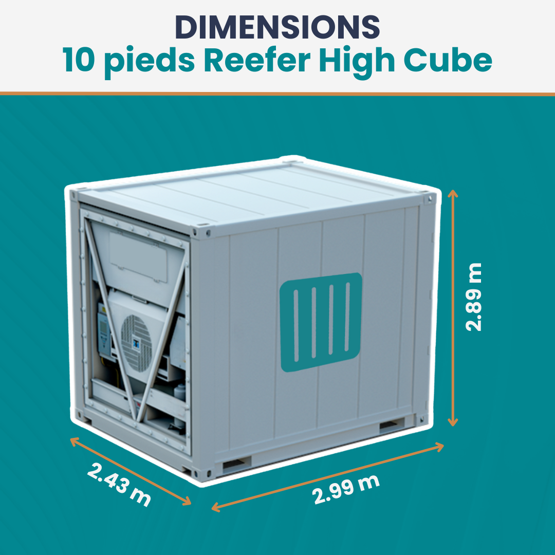 Conteneur 10 pieds High Cube Reefer