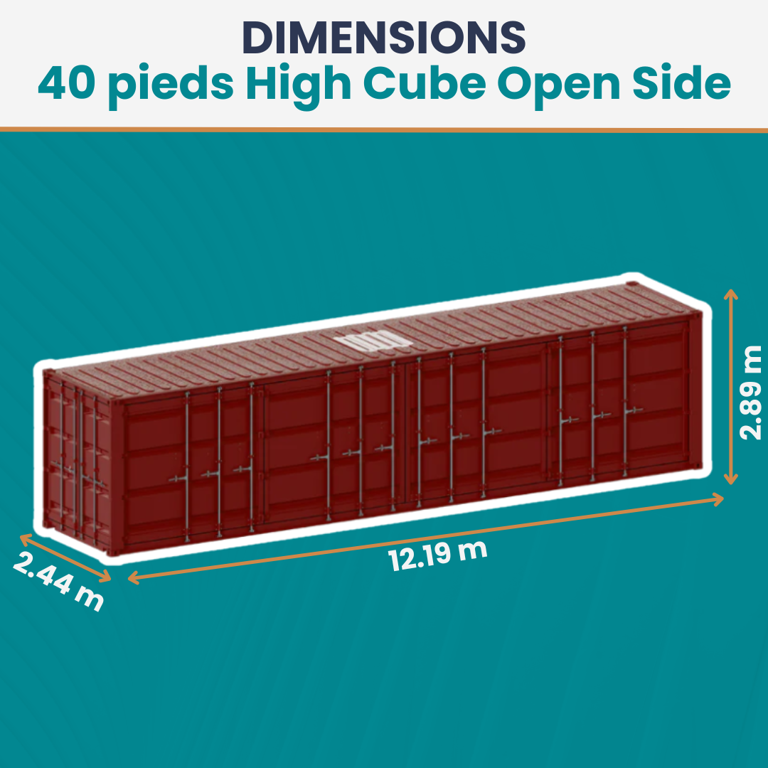 Conteneur 40 Pieds HC Open Side Occasion