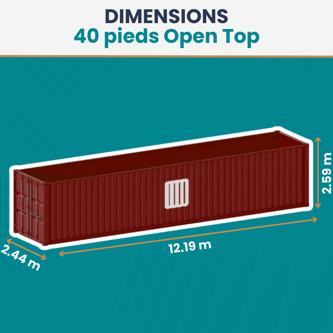 Conteneur 40 Pieds DRY Open Top
