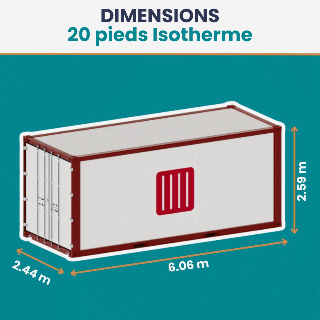 Conteneur 20 Pieds DRY Isotherme