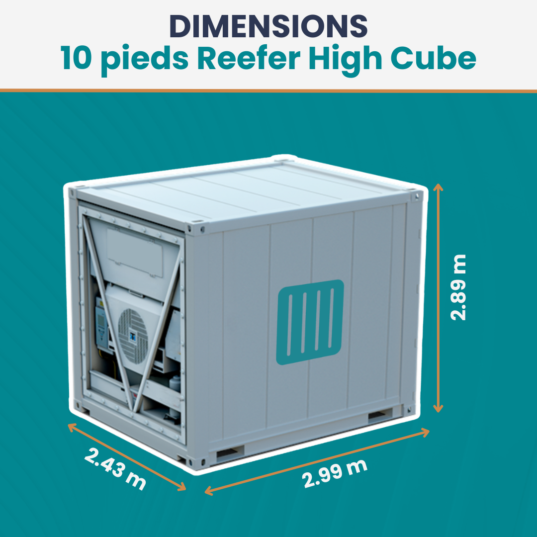 Location conteneur 10 pieds High Cube Reefer