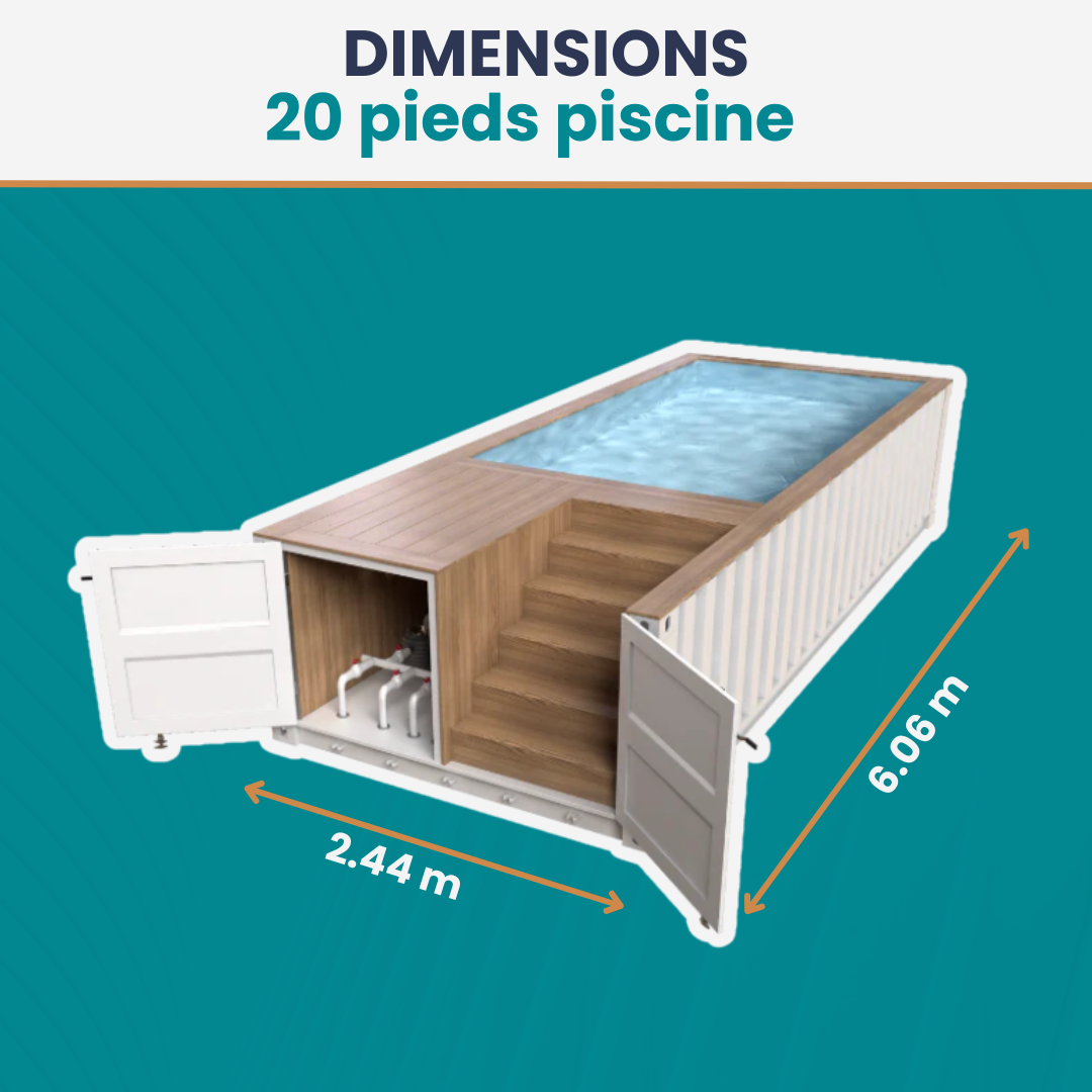 Conteneur piscine 20 Pieds