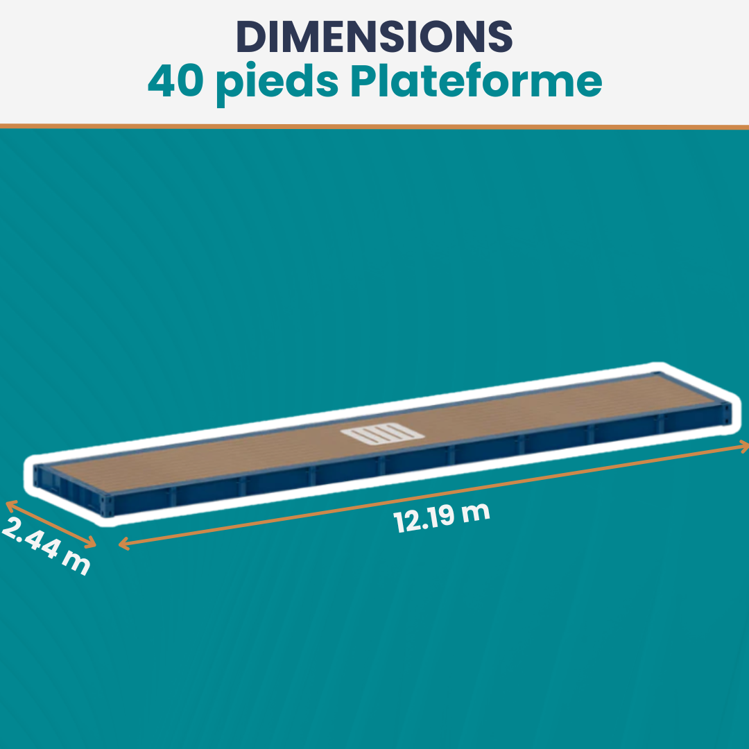Conteneur 40 Pieds Plateforme