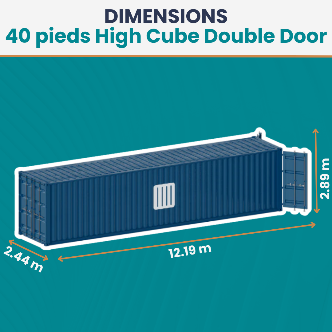 Conteneur 40 Pieds HC Double Door