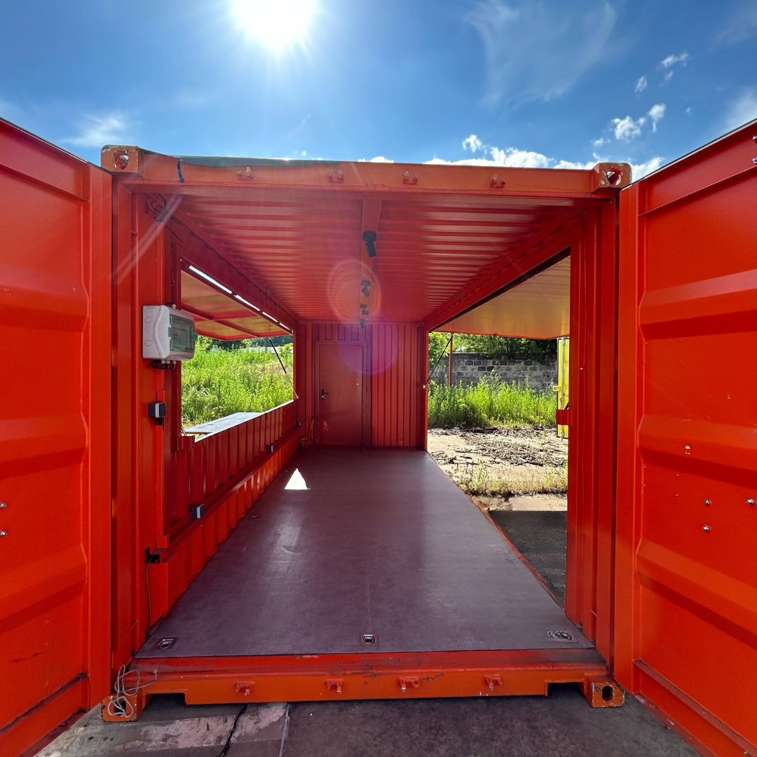 Location conteneur 20 Pieds Snack Double Auvent