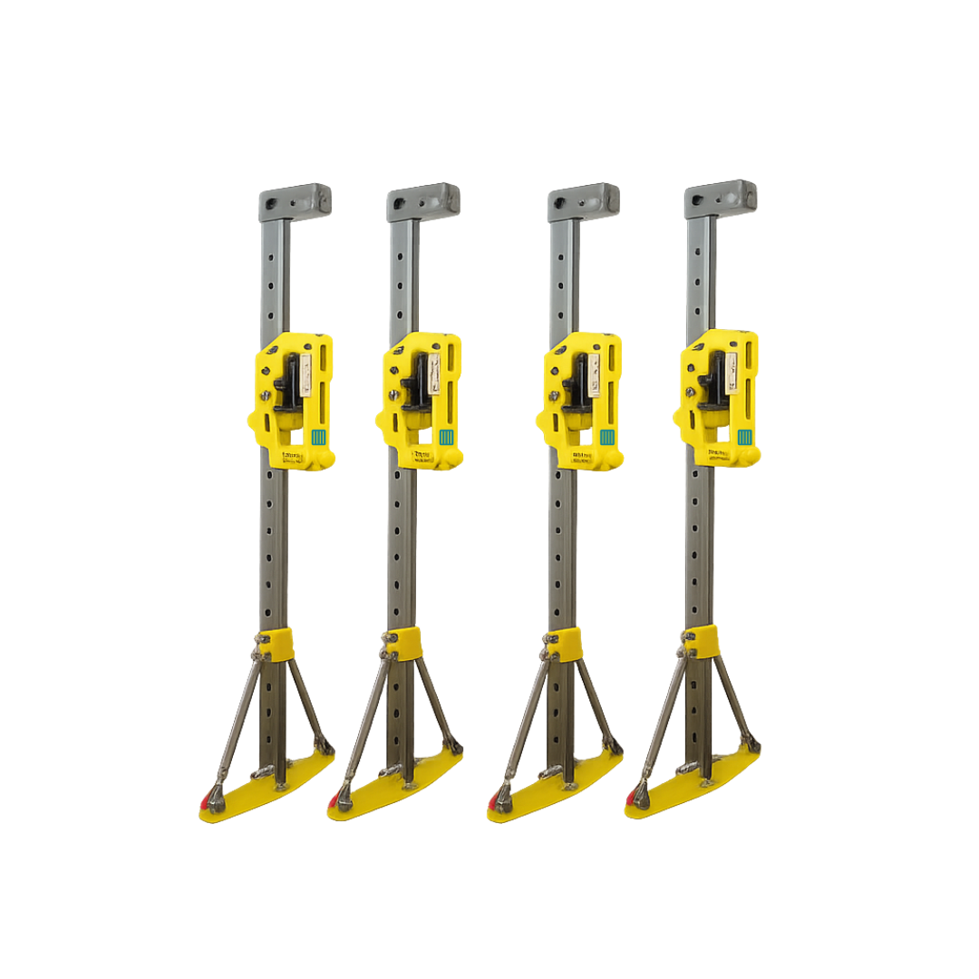 Lot de 4 béquilles pour levage et mise au sol