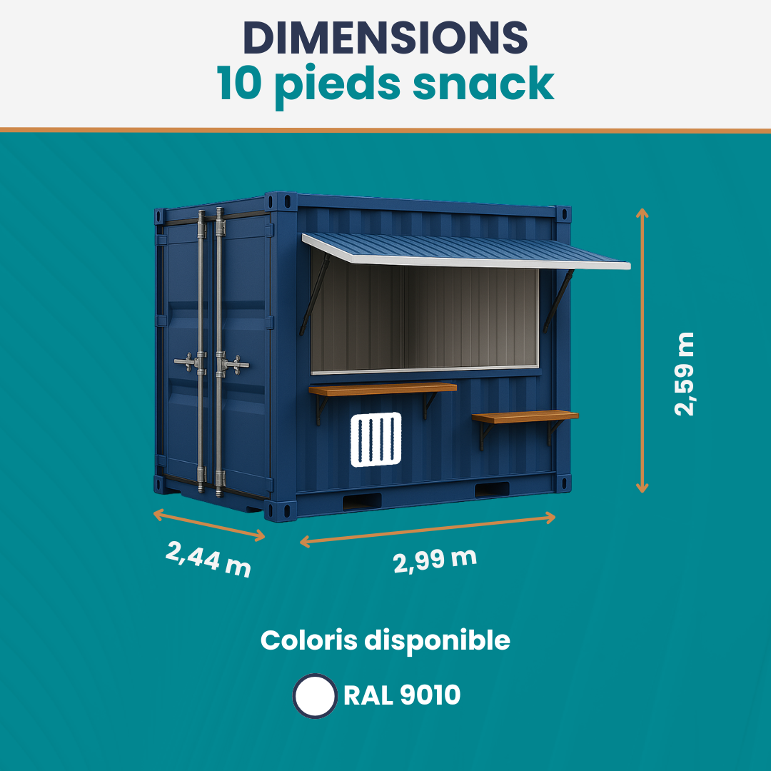 Location conteneur 10 Pieds Snack