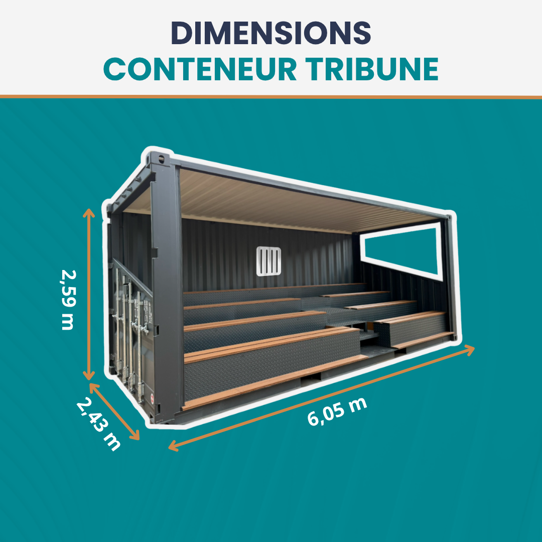 Location conteneur tribune 20 Pieds