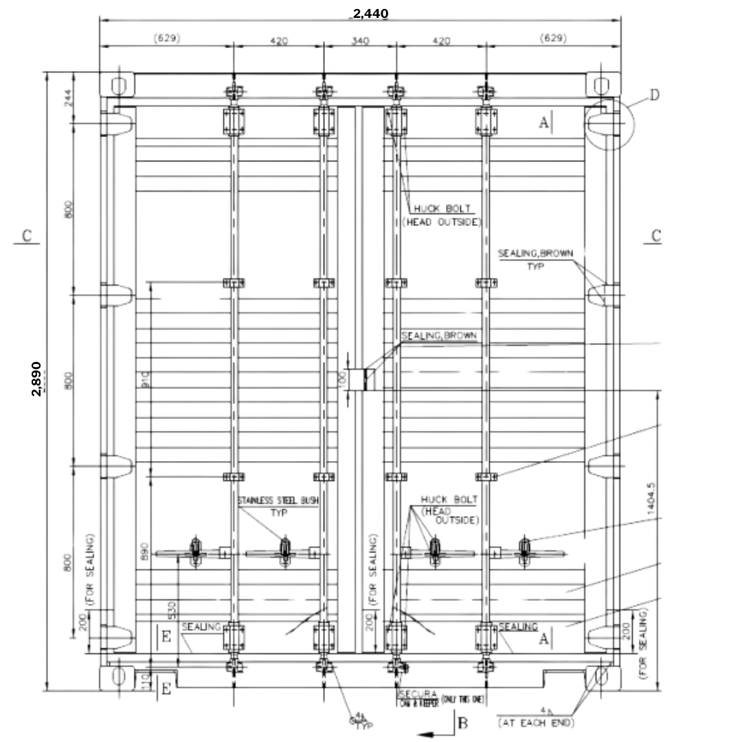 KIT set portes neuves High Cube pour conteneurs maritimes